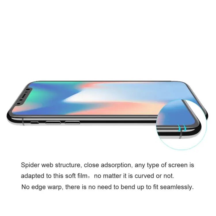 ENKAY Hat-Prince 0.1mm 3D Full Screen Protector Explosion-proof Hydrogel Film for iPhone XS TPU + TPE + PET Material