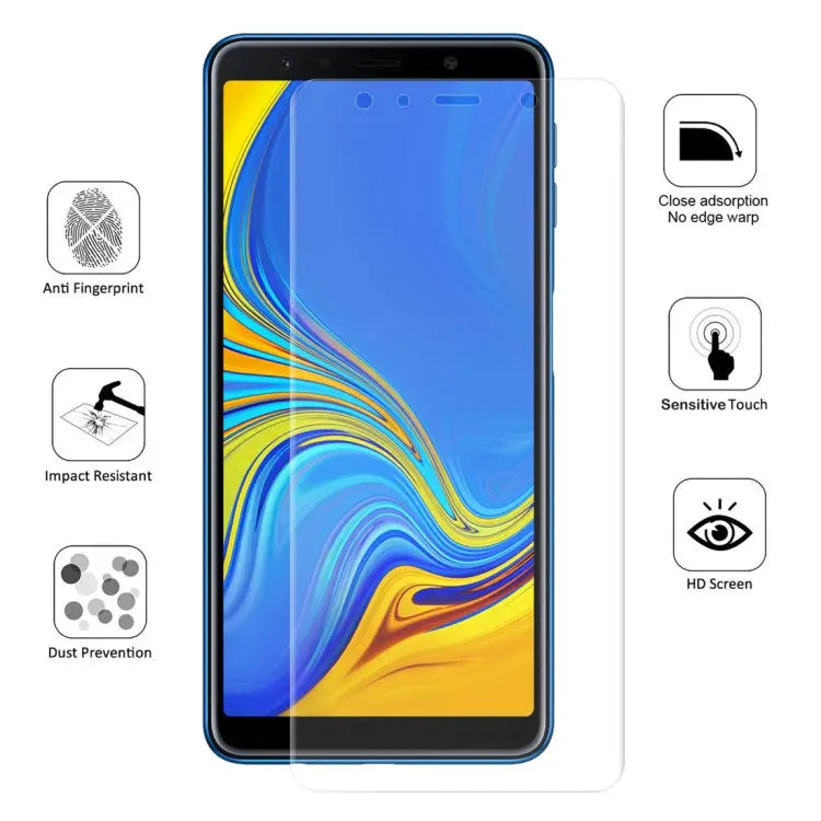 ENKAY Hat-Prince 0.1mm 3D Full Screen Protector Explosion-proof Hydrogel Film for Samsung Galaxy A7 (2018) TPU + TPE