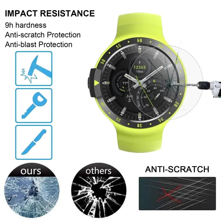 ENKAY Hat-Prince 0.2mm 9H 2.15D Curved Edge Tempered Glass Film for TicWatch S TicWatch S - TicWatch S
