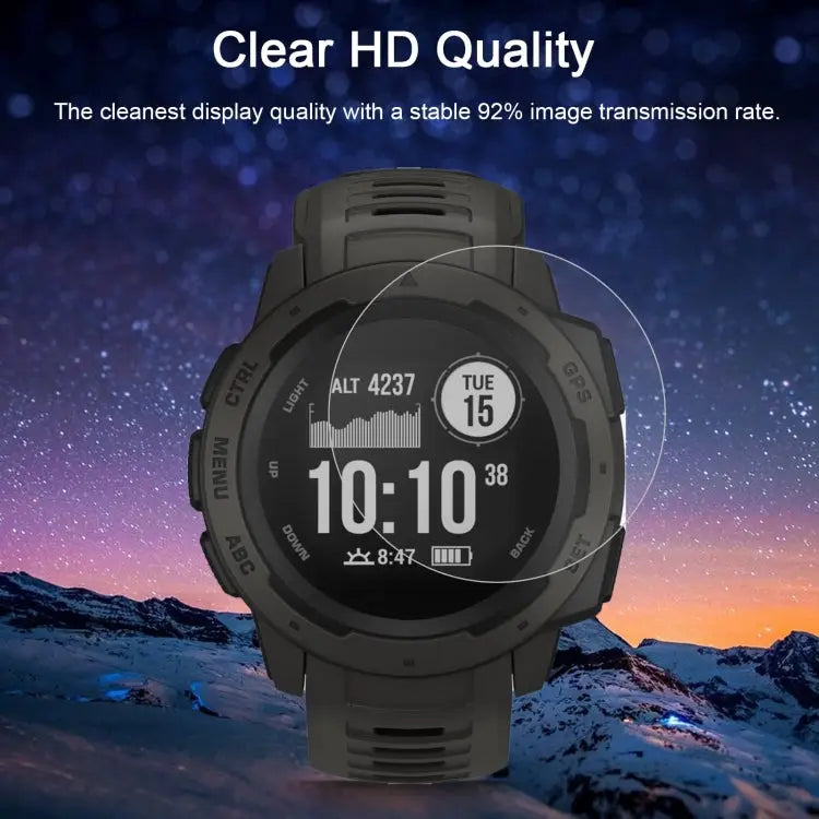 ENKAY Hat-Prince 0.2mm 9H 2.15D Curved Edge Tempered Glass Film for Garmin Instinct Intelligent Sports Watch 1 PCS