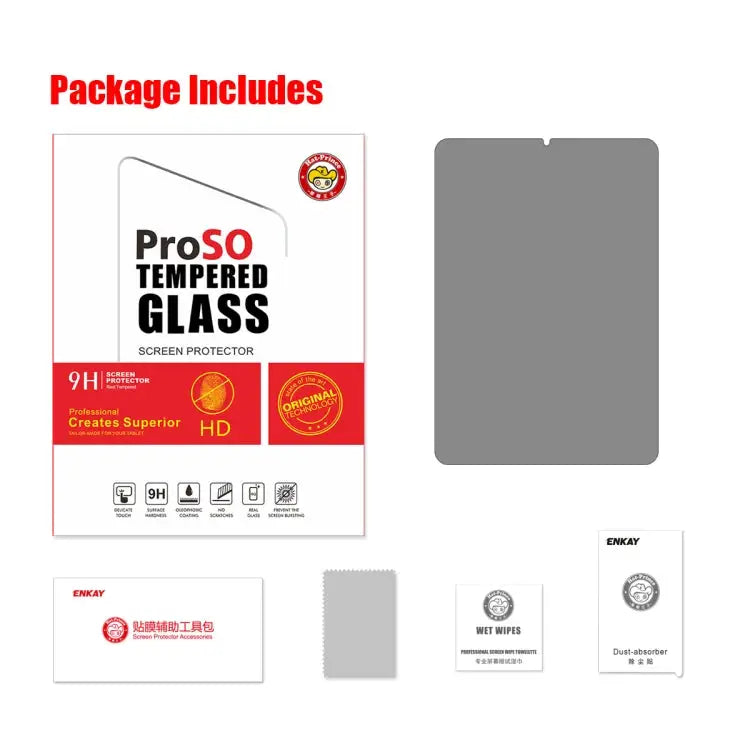 ENKAY Hat-Prince 0.33mm 28 Degrees Anti-peeping Privacy Tempered Glass Film For iPad mini 6 / mini 2024 For iPad Air 11