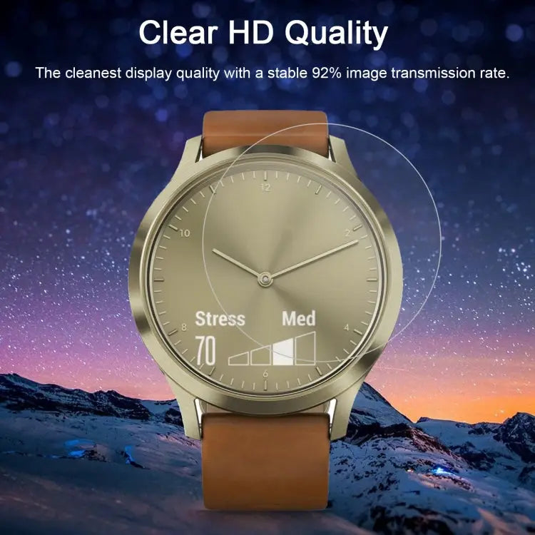 ENKAY Hat-Prince for Garmin Vivomove HR Smart Watch 0.2mm 9H Surface Hardness 2.15D Explosion-proof Tempered Glass