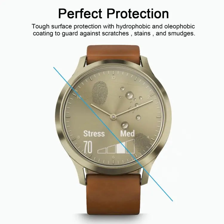 ENKAY Hat-Prince for Garmin Vivomove HR Smart Watch 0.2mm 9H Surface Hardness 2.15D Explosion-proof Tempered Glass