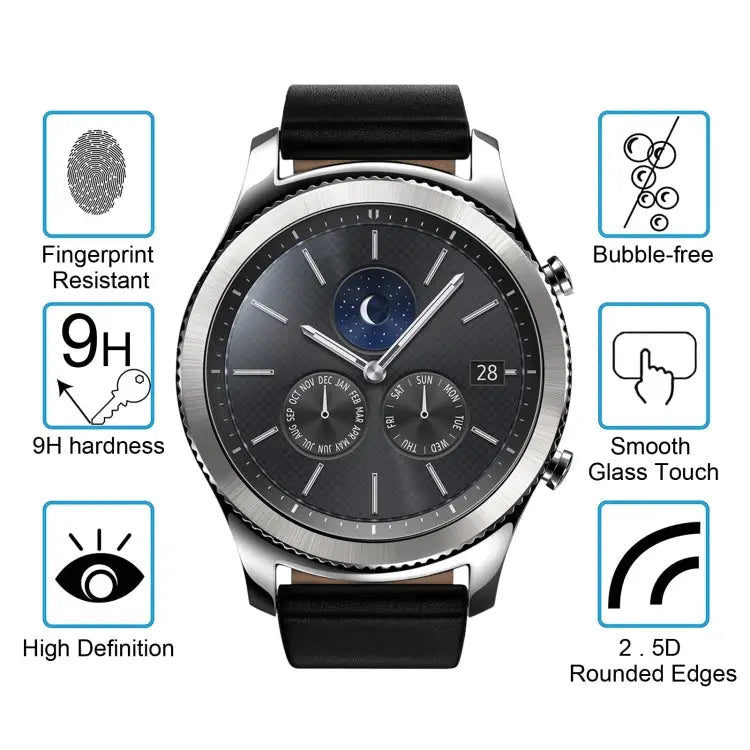 ENKAY Hat-Prince for Samsung Gear S3 Smart Watch 0.2mm 9H Surface Hardness 2.15D Explosion-proof Tempered Glass Screen