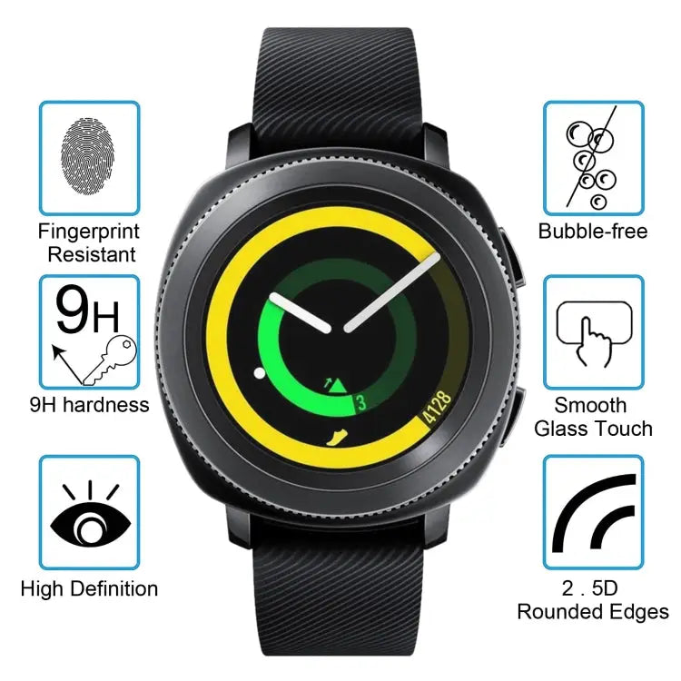 ENKAY Hat-Prince for Samsung Gear Sport Smart Watch 0.2mm 9H Surface Hardness 2.15D Explosion-proof Tempered Glass