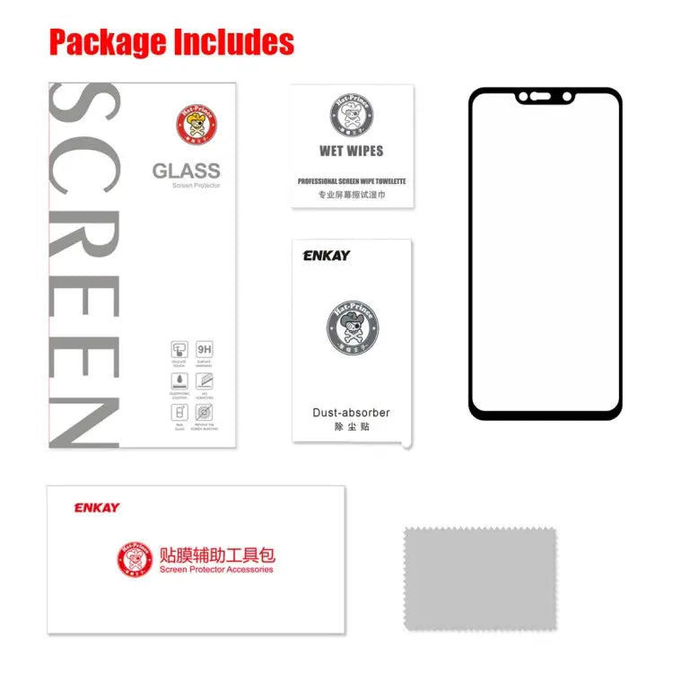 ENKAY Hat-prince Full Glue 0.26mm 9H 2.5D Tempered Glass Film for Huawei Mate 20 Lite For Huawei Mate 20 Lite (1 PC)