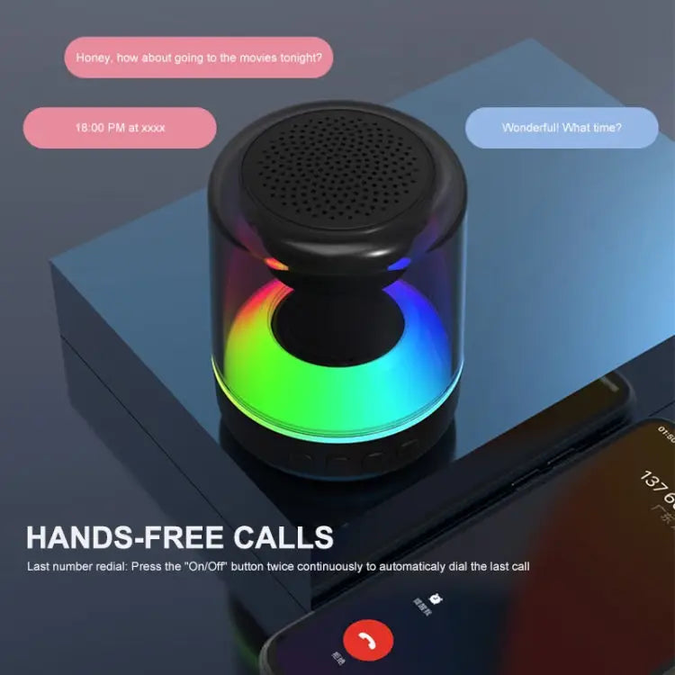 ENKAY Hat-Prince Portable RGB Light Wireless Bluetooth Speaker S L - Apple Accessories
