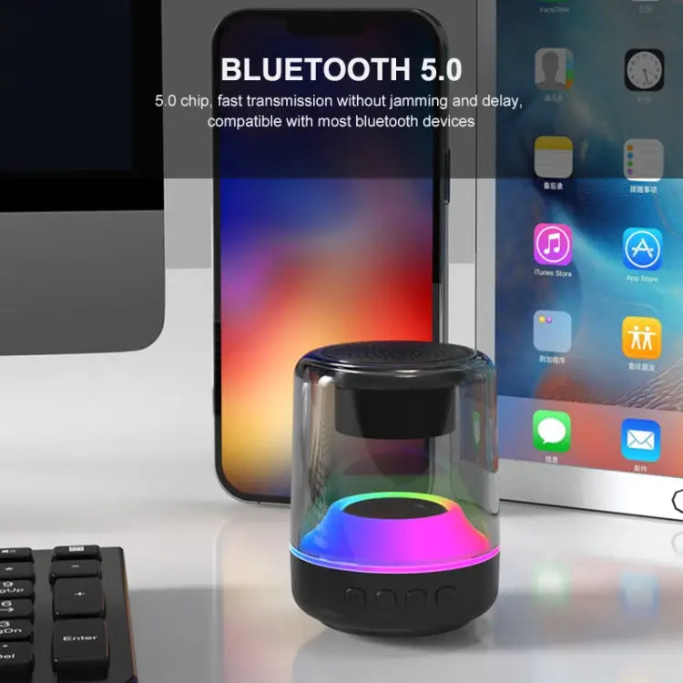 ENKAY Hat-Prince Portable RGB Light Wireless Bluetooth Speaker S L - Apple Accessories