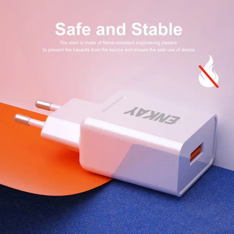 ENKAY Hat-Prince T006-1 18W USB QC 3.0 Fast Charging Travel Charger Power Adapter EU Plug
