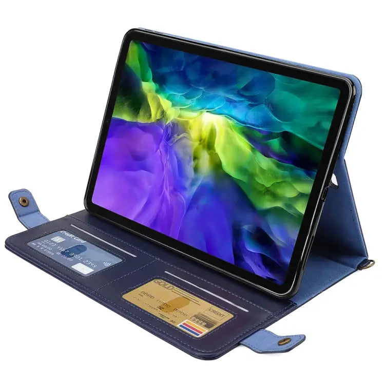 Envelope Horizontal Flip PU Leather Case with Card Slots & Pen Slots & Holder & Wallet & Photo Frame & Shoulder Strap