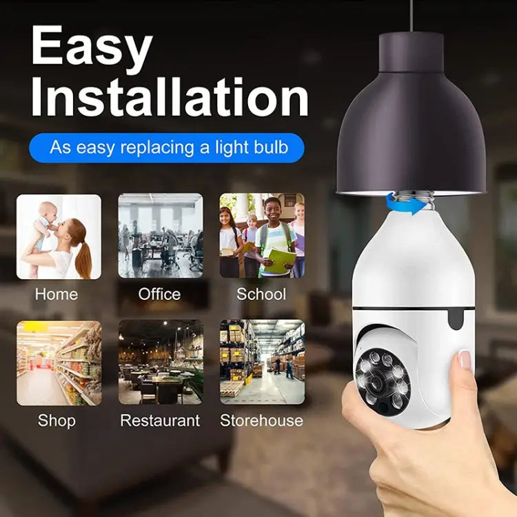 ESCAM 2.0MP 1080P Light Bulb WiFi Camera Support IR Night Vision / Motion Detection / Two-way Voice ESCAM - ESCAM