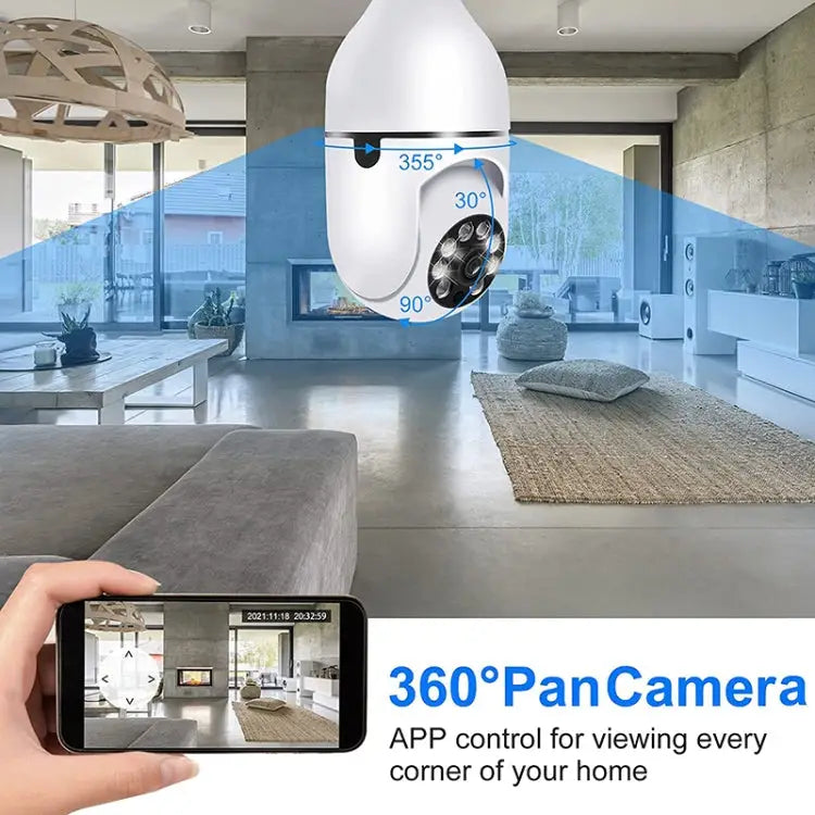 ESCAM 2.0MP 1080P Light Bulb WiFi Camera Support IR Night Vision / Motion Detection / Two-way Voice ESCAM - ESCAM