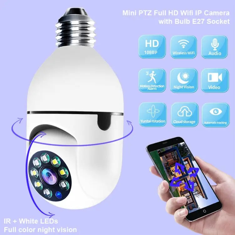ESCAM 2.0MP 1080P Light Bulb WiFi Camera Support IR Night Vision / Motion Detection / Two-way Voice ESCAM - ESCAM