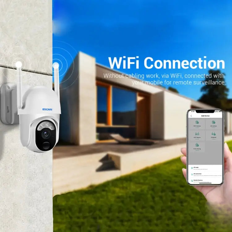 ESCAM QF103 3MP Cloud Storage PT WIFI PIR Alarm IP Camera with Solar Panel Battery Support Full Color Night Vision &