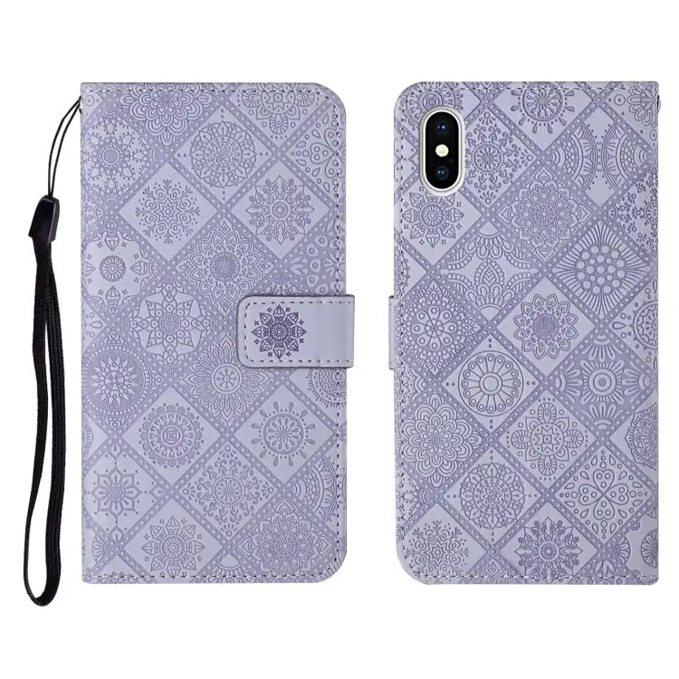 Ethnic Style Embossed Pattern Horizontal Flip Leather Case with Holder & Card Slots & Wallet & Lanyard For iPhone SE