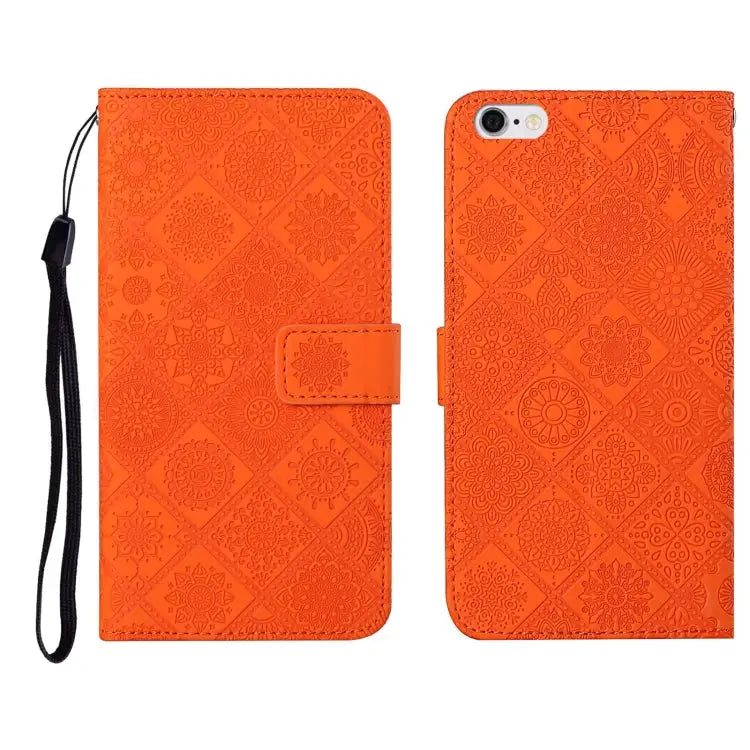 Ethnic Style Embossed Pattern Horizontal Flip Leather Case with Holder & Card Slots & Wallet & Lanyard For iPhone SE