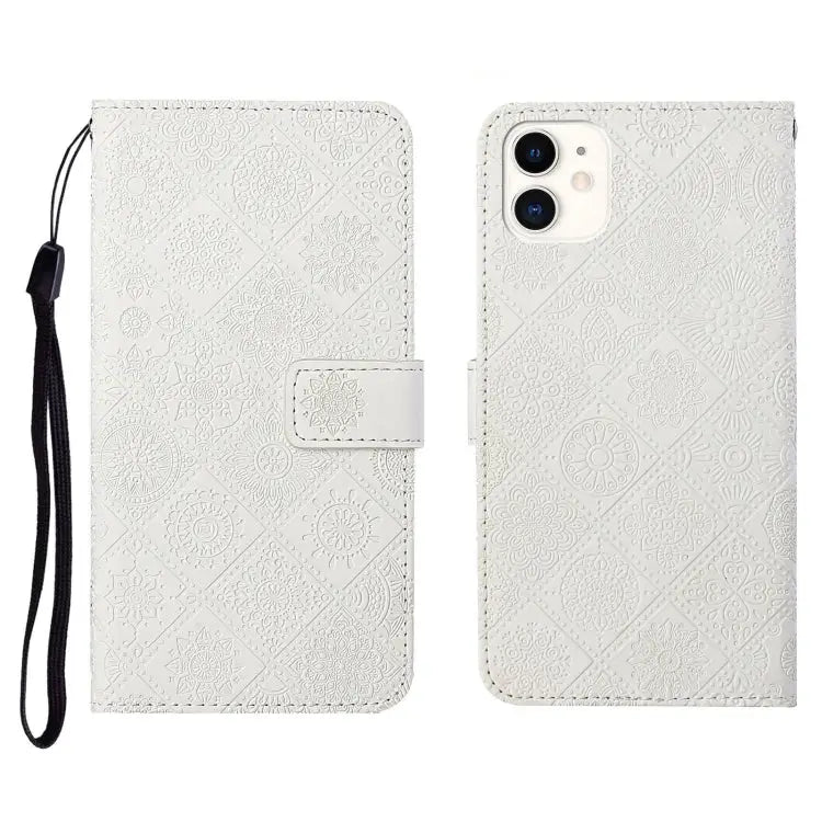 Ethnic Style Embossed Pattern Horizontal Flip Leather Case with Holder & Card Slots & Wallet & Lanyard For iPhone 11