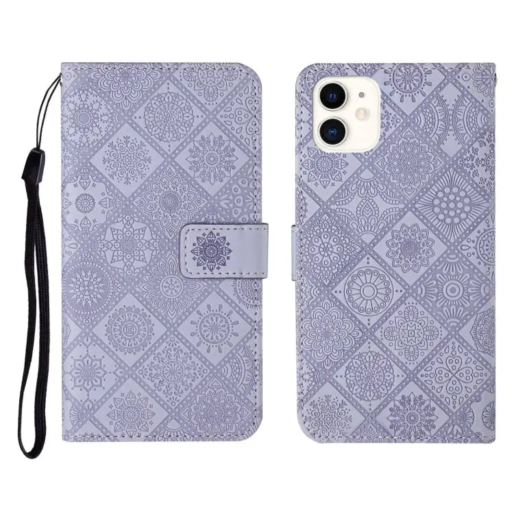 Ethnic Style Embossed Pattern Horizontal Flip Leather Case with Holder & Card Slots & Wallet & Lanyard For iPhone 11