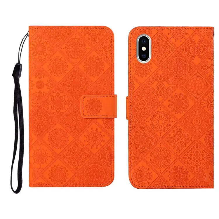 Ethnic Style Embossed Pattern Horizontal Flip Leather Case with Holder & Card Slots & Wallet & Lanyard For iPhone SE