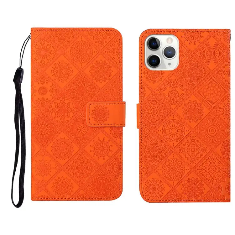Ethnic Style Embossed Pattern Horizontal Flip Leather Case with Holder & Card Slots & Wallet & Lanyard For iPhone 11