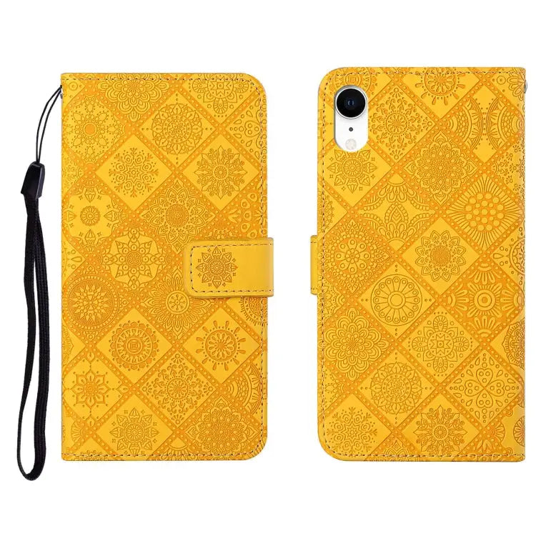 Ethnic Style Embossed Pattern Horizontal Flip Leather Case with Holder & Card Slots & Wallet & Lanyard For iPhone SE
