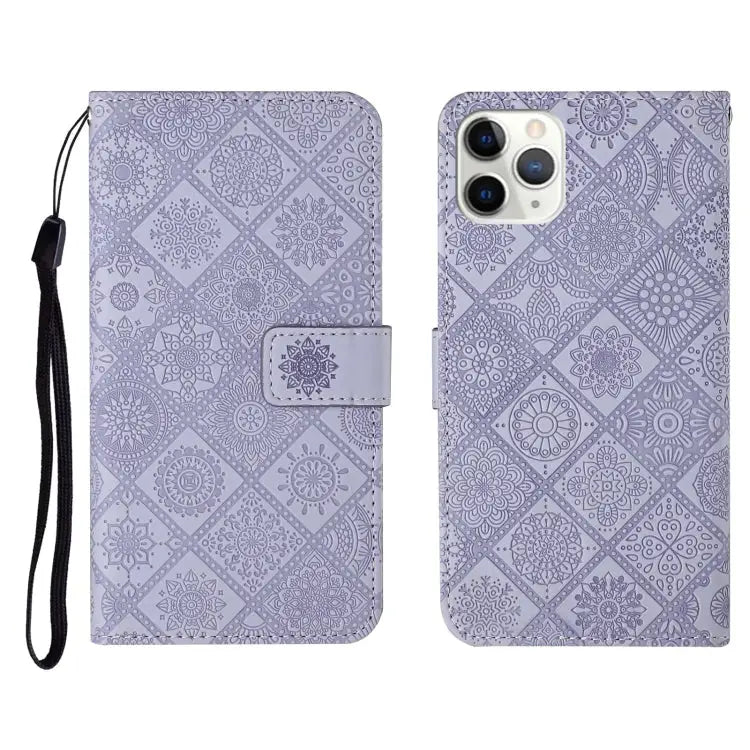 Ethnic Style Embossed Pattern Horizontal Flip Leather Case with Holder & Card Slots & Wallet & Lanyard For iPhone 11