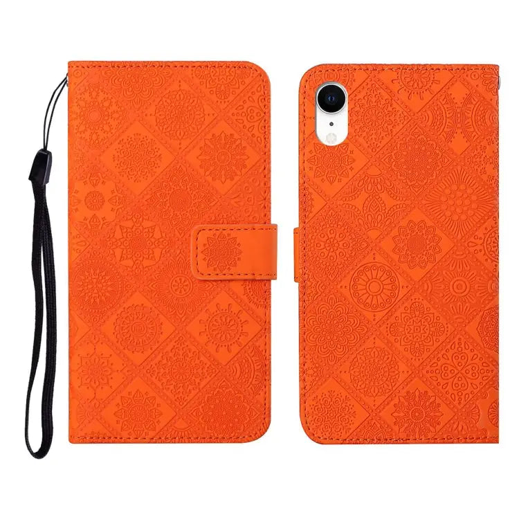 Ethnic Style Embossed Pattern Horizontal Flip Leather Case with Holder & Card Slots & Wallet & Lanyard For iPhone SE