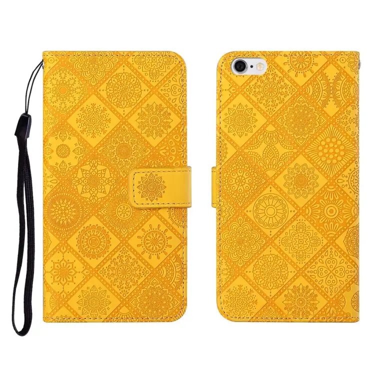 Ethnic Style Embossed Pattern Horizontal Flip Leather Case with Holder & Card Slots & Wallet & Lanyard For iPhone SE