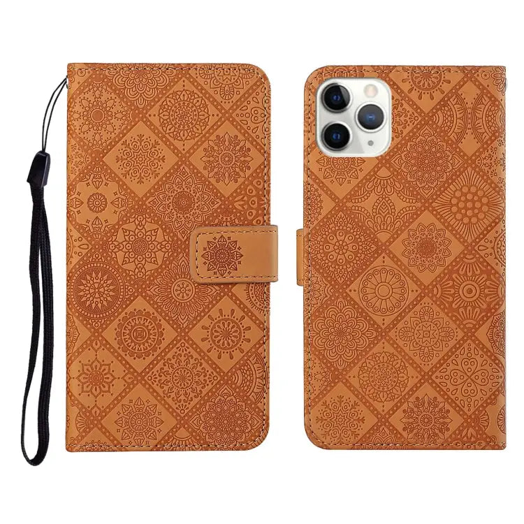 Ethnic Style Embossed Pattern Horizontal Flip Leather Case with Holder & Card Slots & Wallet & Lanyard For iPhone 11