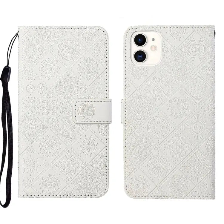 Ethnic Style Embossed Pattern Leather Phone Case For iPhone 13 For iPhone 13 Pro For iPhone 13 Pro Max - For iPhone 13