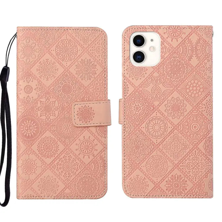 Ethnic Style Embossed Pattern Leather Phone Case For iPhone 13 For iPhone 13 Pro For iPhone 13 Pro Max - For iPhone 13