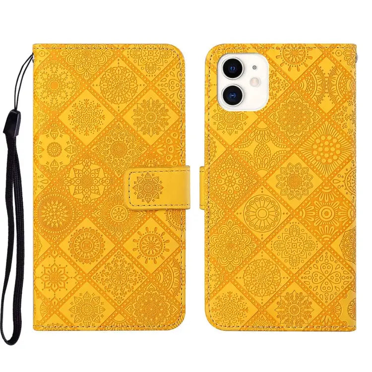 Ethnic Style Embossed Pattern Leather Phone Case For iPhone 13 For iPhone 13 Pro For iPhone 13 Pro Max - For iPhone 13