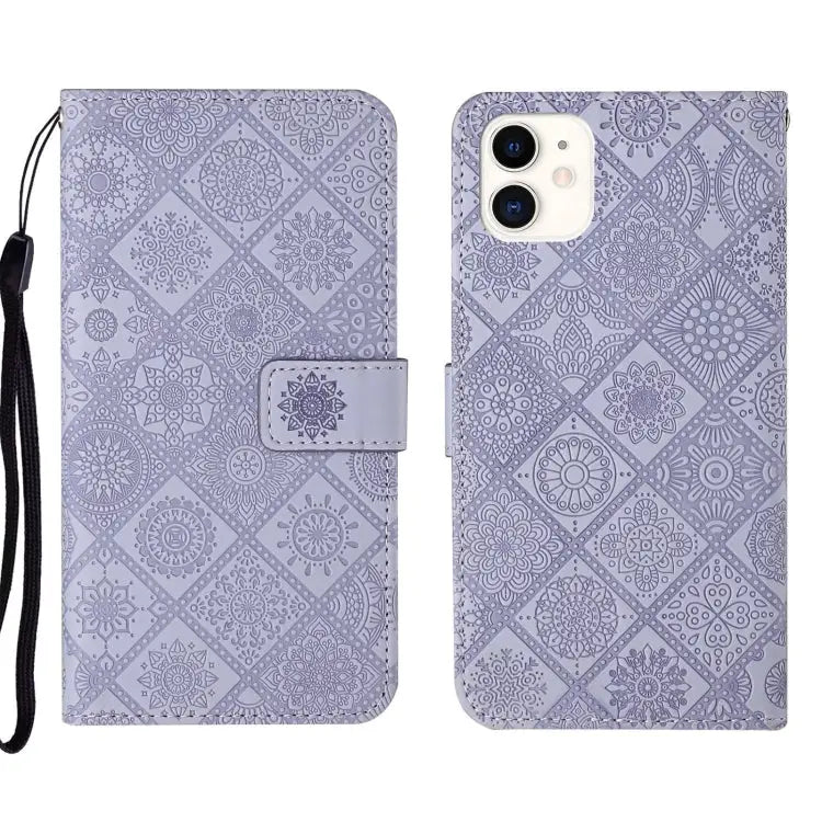 Ethnic Style Embossed Pattern Leather Phone Case For iPhone 13 For iPhone 13 Pro For iPhone 13 Pro Max - For iPhone 13