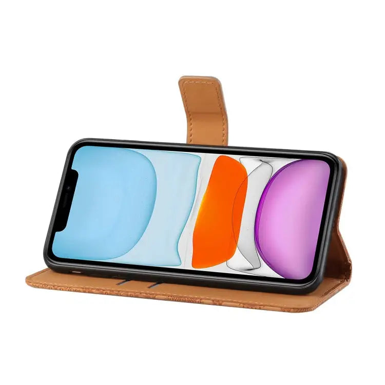 Ethnic Style Embossed Pattern Leather Phone Case For iPhone 13 For iPhone 13 Pro For iPhone 13 Pro Max - Apple