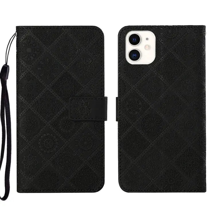 Ethnic Style Embossed Pattern Leather Phone Case For iPhone 13 For iPhone 13 Pro For iPhone 13 Pro Max - For iPhone 13