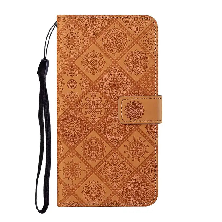 Ethnic Style Embossed Pattern Leather Phone Case For iPhone 13 For iPhone 13 Pro For iPhone 13 Pro Max - Apple