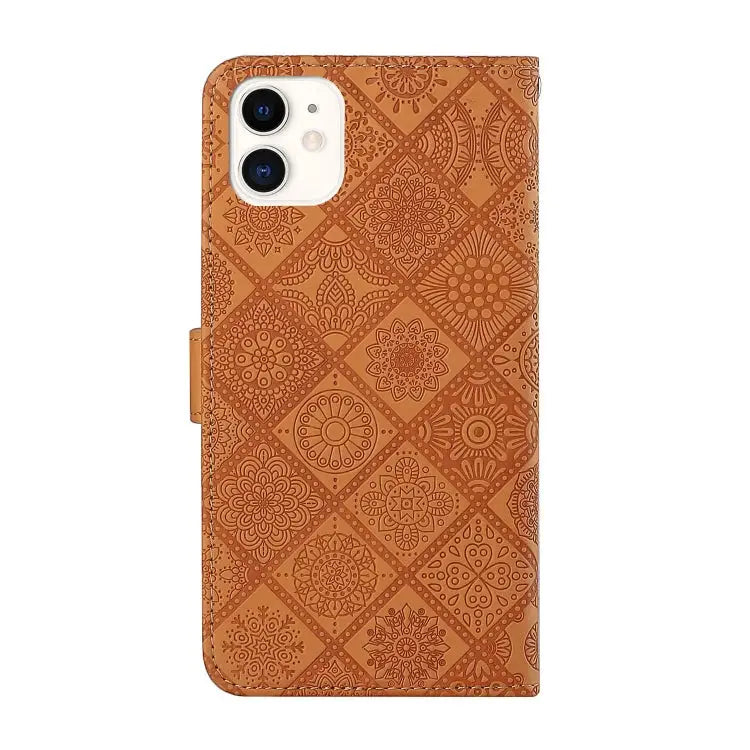 Ethnic Style Embossed Pattern Leather Phone Case For iPhone 13 For iPhone 13 Pro For iPhone 13 Pro Max - Apple