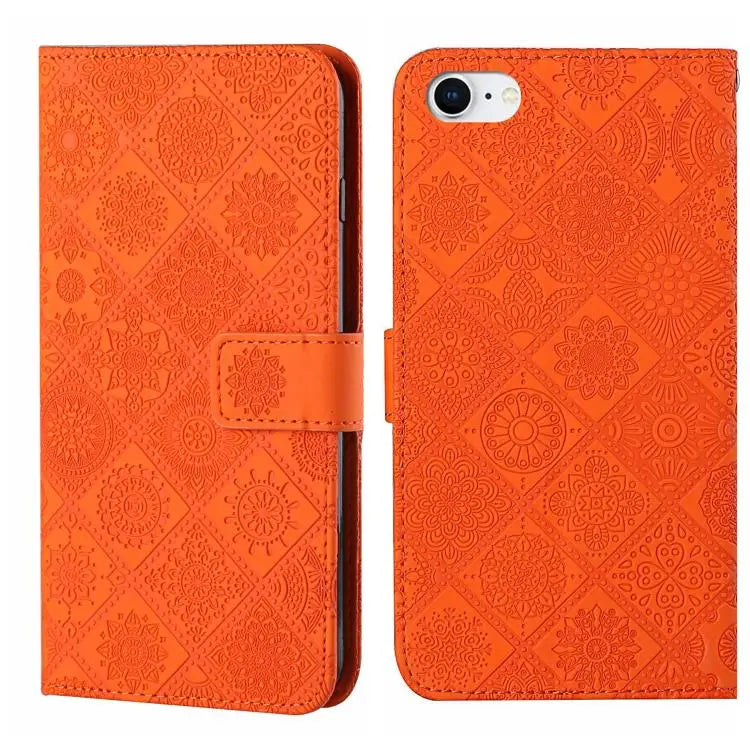 Ethnic Style Embossed Pattern Leather Phone Case For iPhone 16e For iPhone 16 Pro Max For iPhone 16 Pro - For iPhone