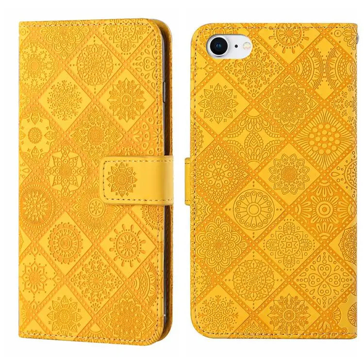 Ethnic Style Embossed Pattern Leather Phone Case For iPhone 16e For iPhone 16 Pro Max For iPhone 16 Pro - For iPhone