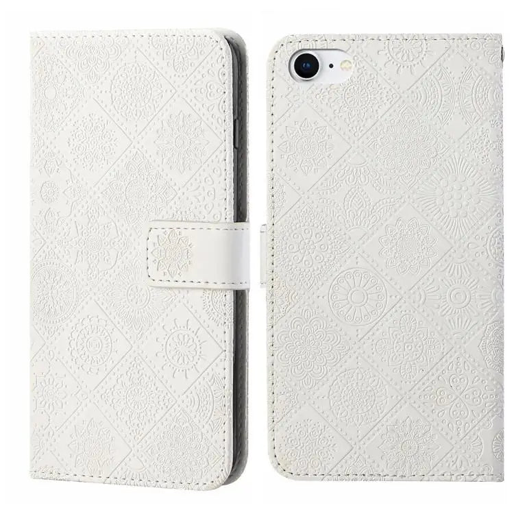 Ethnic Style Embossed Pattern Leather Phone Case For iPhone 16e For iPhone 16 Pro Max For iPhone 16 Pro - For iPhone