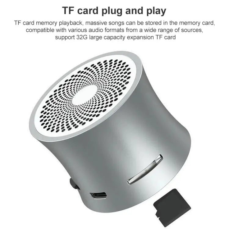 EWA A104 Bluetooth Speaker MP3 Player Portable Speaker Metallic USB Input MP3 Player Stereo Multimedia Speaker - Apple