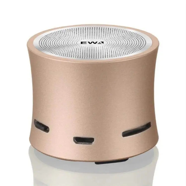 EWA A104 Bluetooth Speaker MP3 Player Portable Speaker Metallic USB Input MP3 Player Stereo Multimedia Speaker - Gold