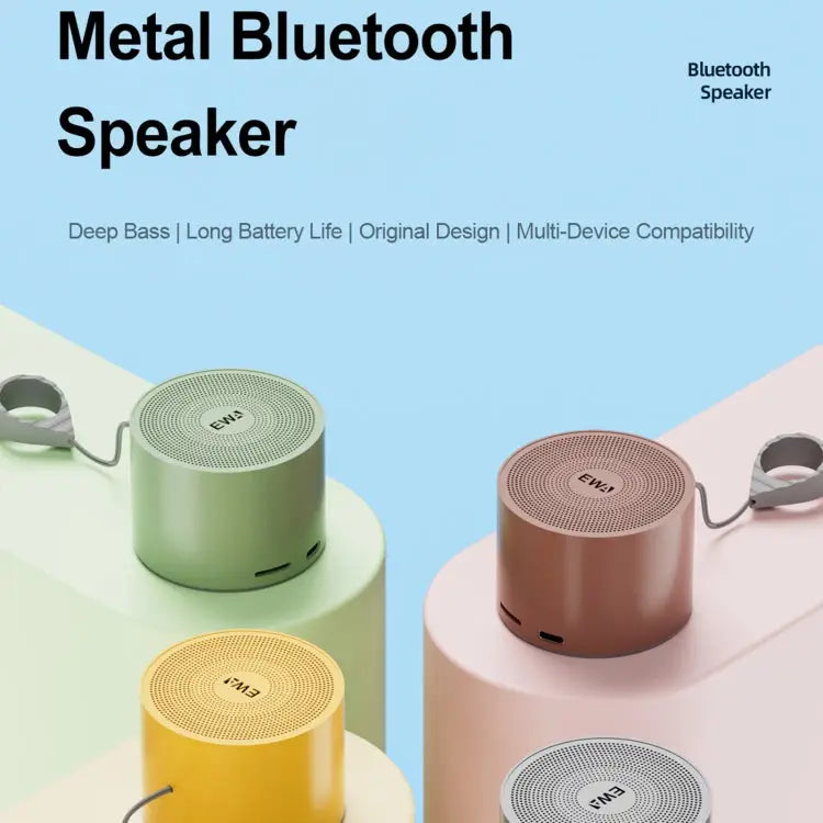 EWA A129 Mini Bluetooth 5.0 Bass Radiator Metal Speaker - Apple Accessories
