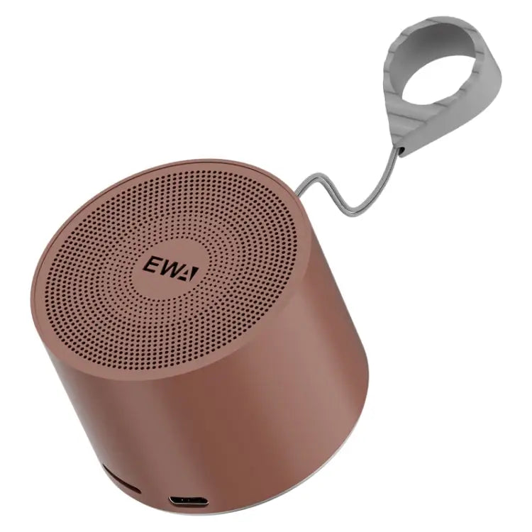 EWA A129 Mini Bluetooth 5.0 Bass Radiator Metal Speaker - Brown - Apple Accessories
