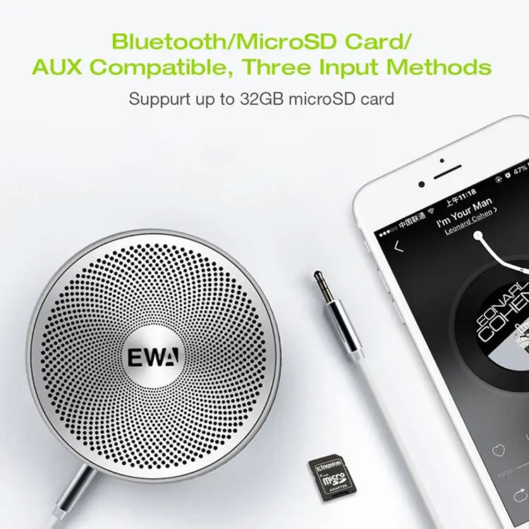 EWA A2 Pro Metal Speaker Outdoor Waterproof Bluetooth Sound Bass Speaker - Apple Accessories