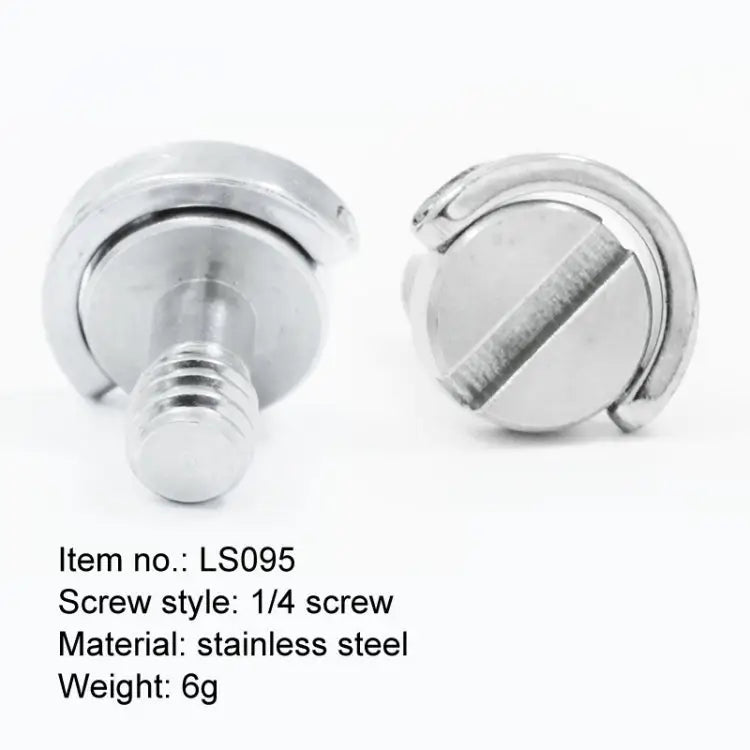 EXIN LS095 2 PCS D Ring Screws Camera Plate Mount 1/4 inch Quick Release Screws LS095 - LS095