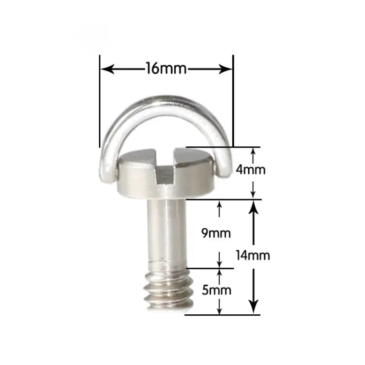 EXIN LS095 2 PCS D Ring Screws Camera Plate Mount 1/4 inch Quick Release Screws LS095 - LS095