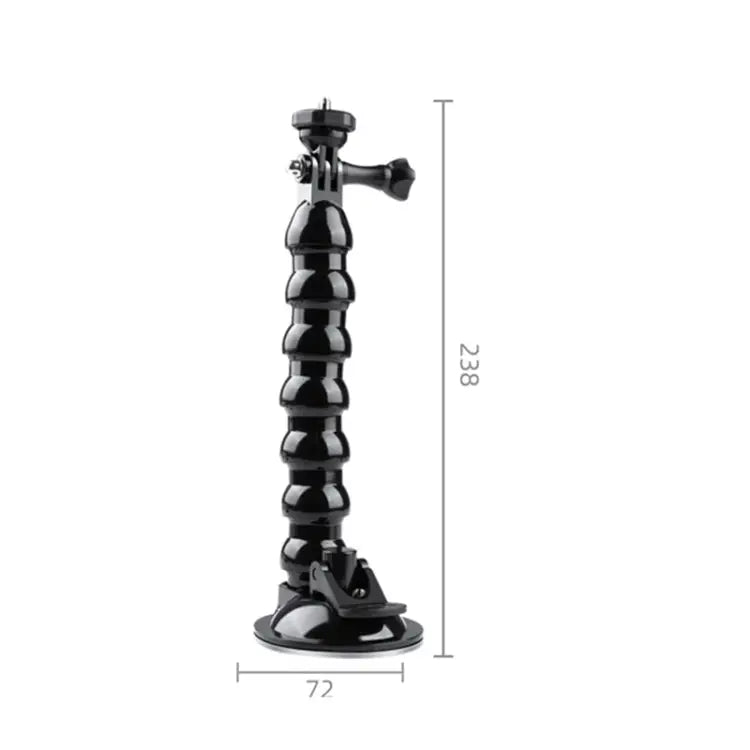 Extended Suction Cup Jaws Flex Clamp Mount with Cold Shoe Phone Clamp Extended Suction Cup Mount with Cold Shoe Phone