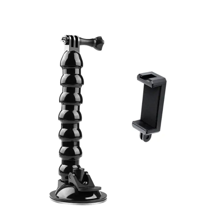 Extended Suction Cup Jaws Flex Clamp Mount with Cold Shoe Phone Clamp Extended Suction Cup Mount with Cold Shoe Phone