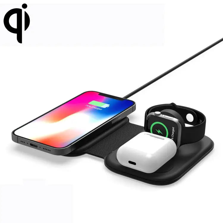 F20 3 in 1 15W Multi-function Magnetic Folding Wireless Charger for iPhone Series & Apple Watches & AirPods - F20